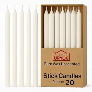 Pure wax stick candles 20pcs